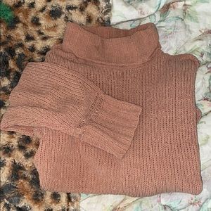 Chenille Oversized Turtleneck Sweater